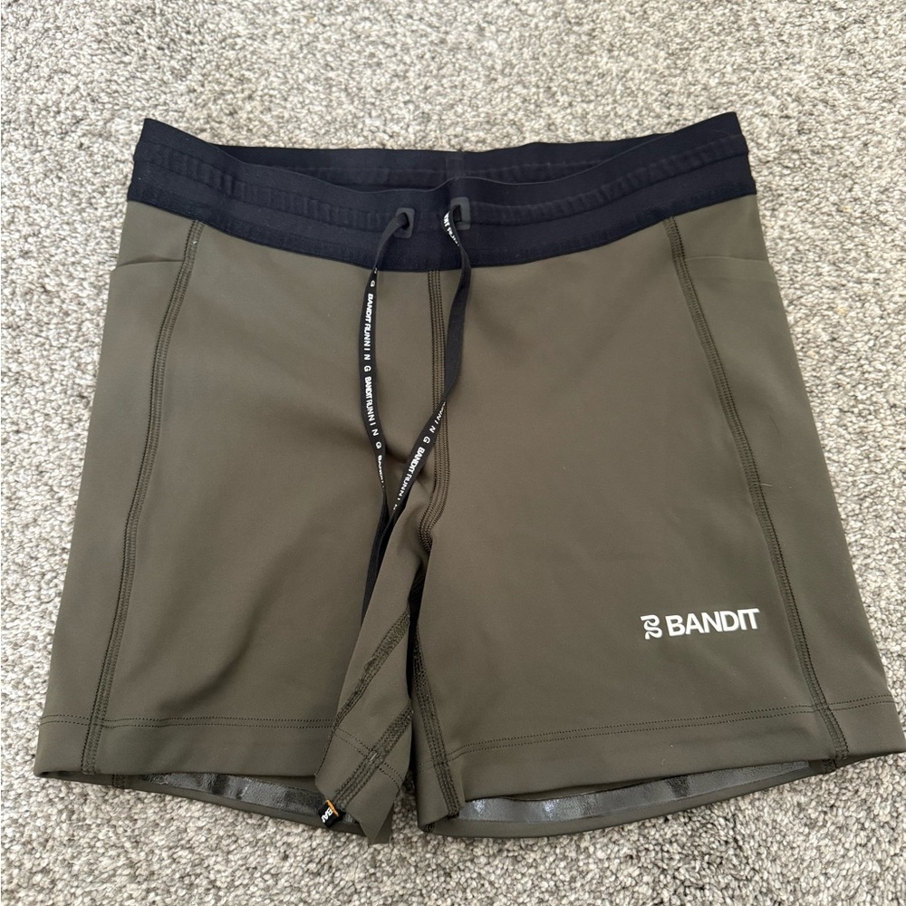 Olive Green Bandit Stamina 5” running shorts